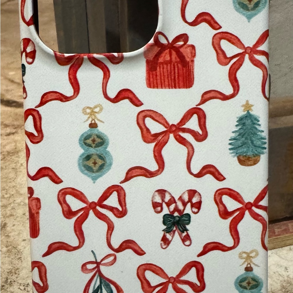 Festive Red and White Phone Case